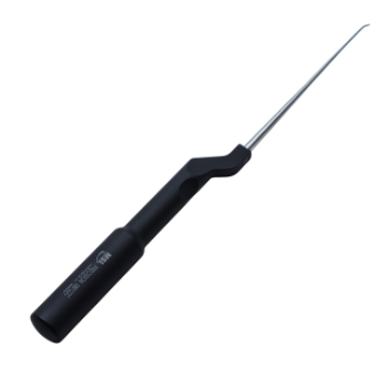 Microdissectomy Curette, Forward Angled, Size #1, Bayonet, Round Offset Gray Aluminum Handle, Overall Length 10" (254mm) Compares To Codman 47-5011 